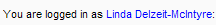 Image of Name Breadcrumb in top right hand corner of Moodle screen